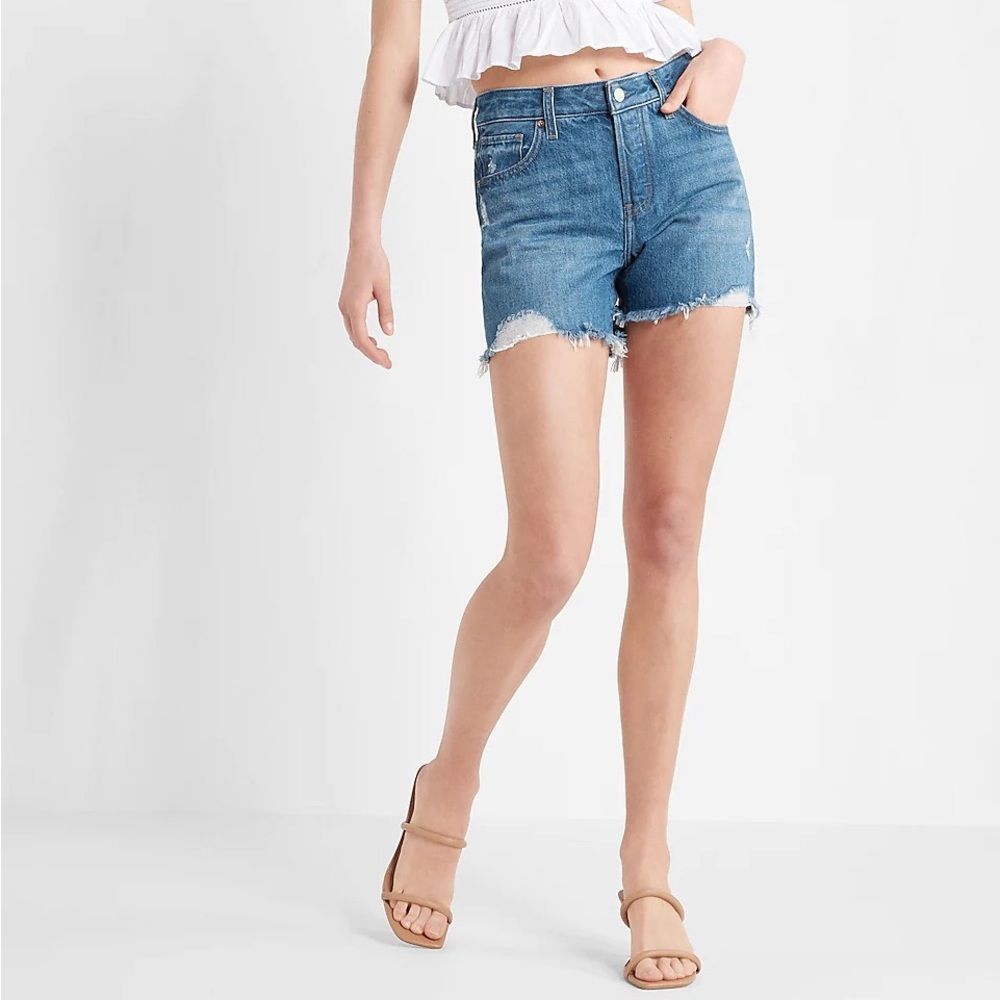 Mid Rise Jean Shorts - Picture 2 of 8